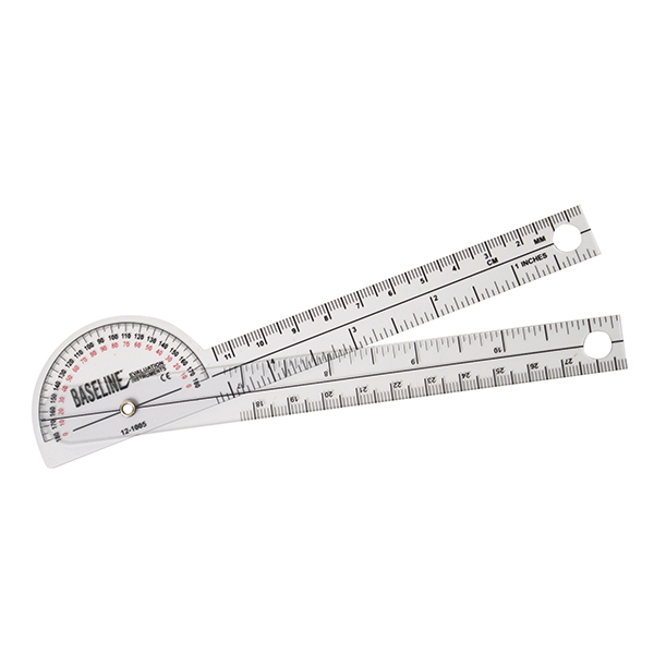 Pocket goniometer in plastic