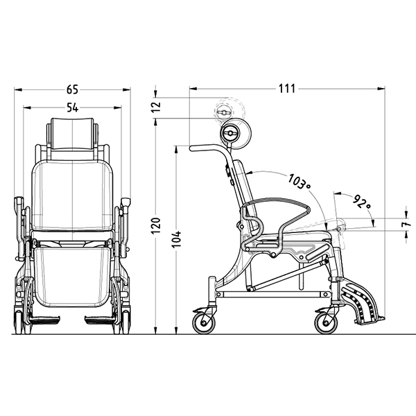 Phoenix Shower Chair - Fix Model