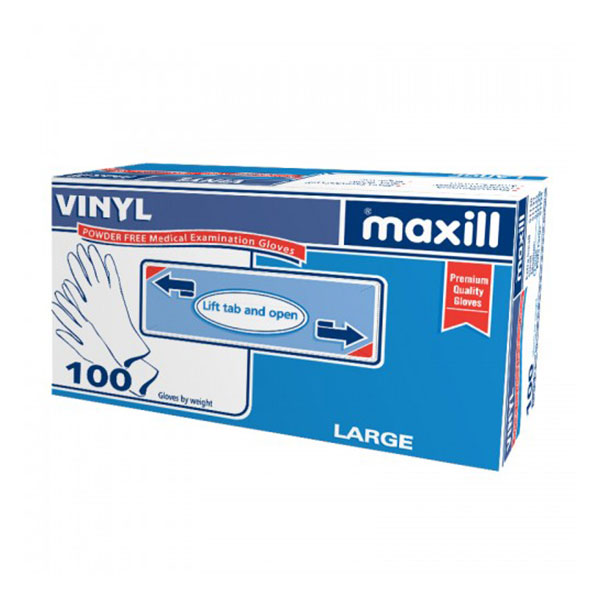 Maxill vinyl examination gloves