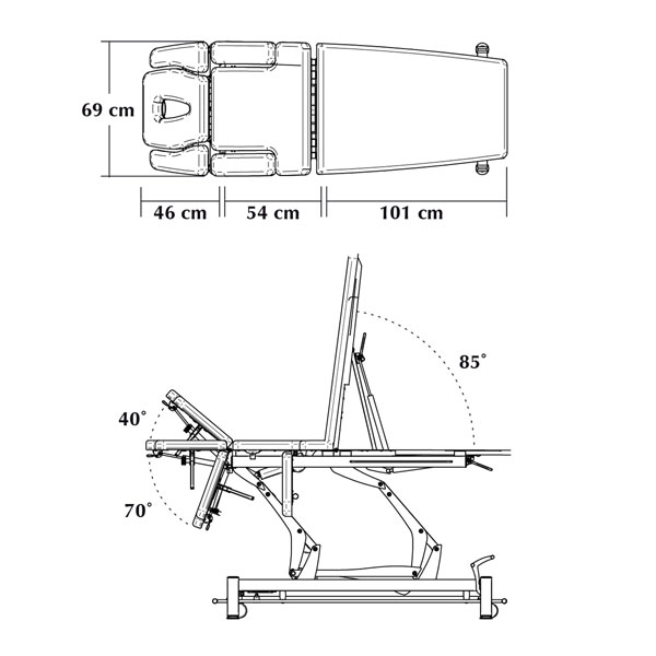 Treatment table Montane 7 sections